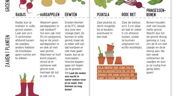 Gratis printables: moestuinkalender en zaailabels