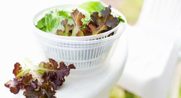 La vraie manière d'utiliser l'essoreuse à salade, c'est celle-ci!