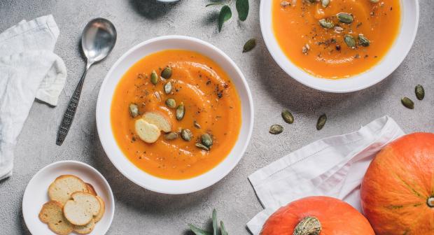 Potiron, butternut, potimarron: nos meilleures soupes avec des courges