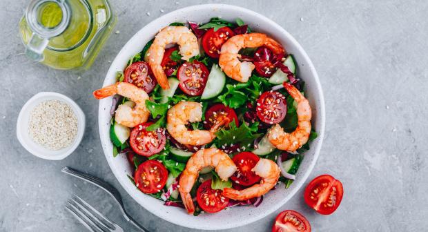 Salades froides: nos meilleures recettes avec des scampis