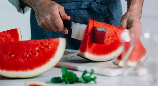 Coupe-Pastèque - Couteau À Découper Les Fruits 3 En 1 - Avec Melon