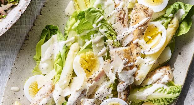 30x frisse salade met asperges