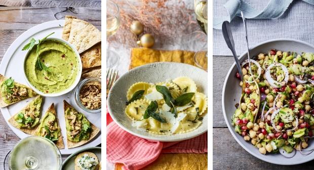 Feestelijke vegetarische kerstmenu's