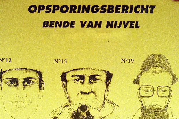 Beeld van de robotfoto's van de vermoedelijke daders van de Bende van Nijvel
