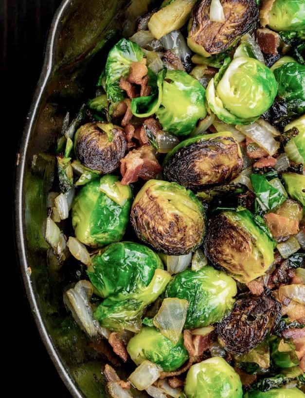 Spruitjes gebakken in Ossenwit.