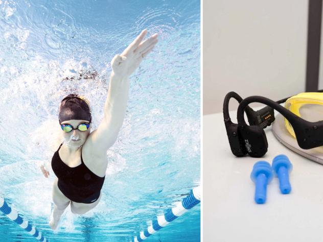 Écouteurs conduction osseuse natation