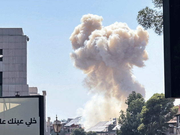 Beelden uit Damascus op woensdag.