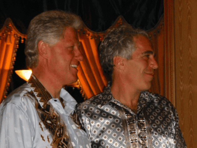 Een foto van oud-president Bill Clinton en Jeffrey Epstein die werd vrijgegeven op 19 december.