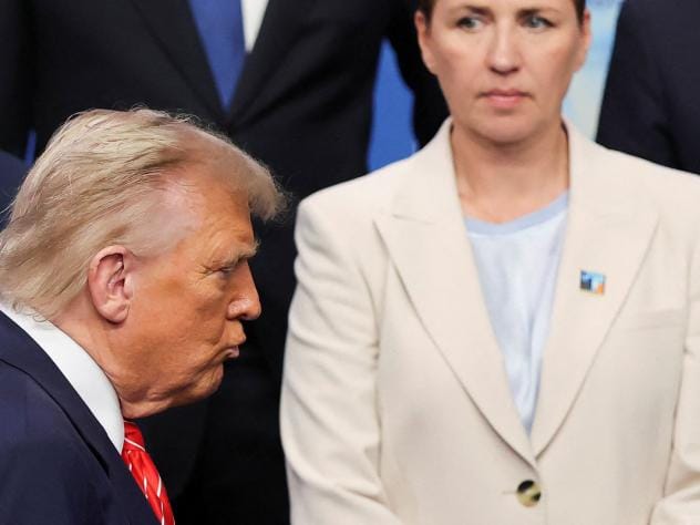 Donald Trump en Mette Frederiksen