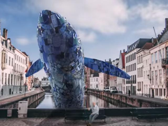 Baleine géante plastique Bruges