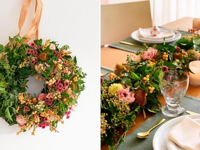 kerstkrans kerststuk tafelstuk voor kerst