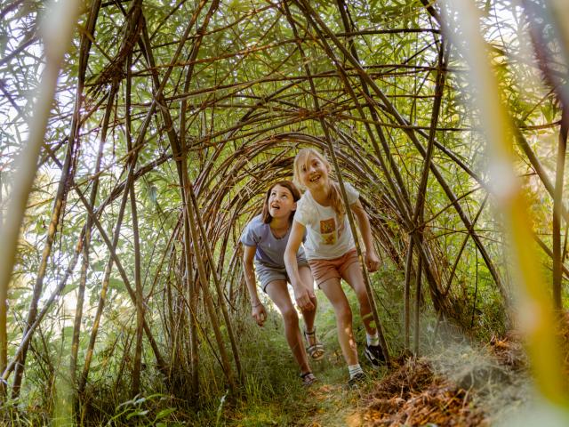 wandelen kinderen bos