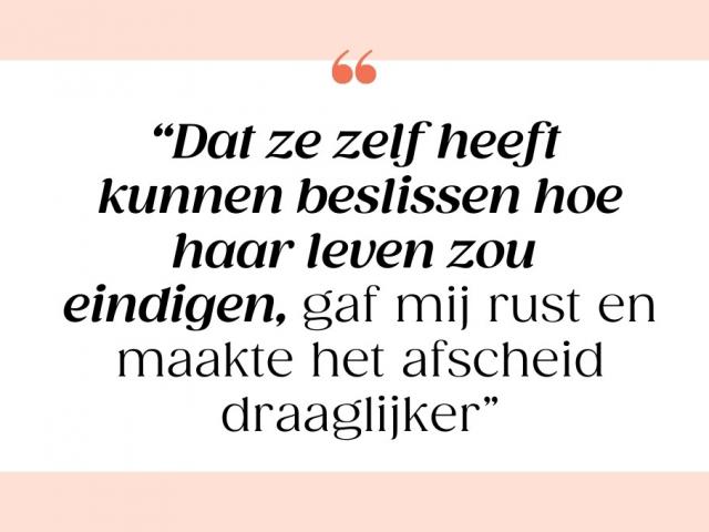 De moeder van Nancy koos voor euthanasie