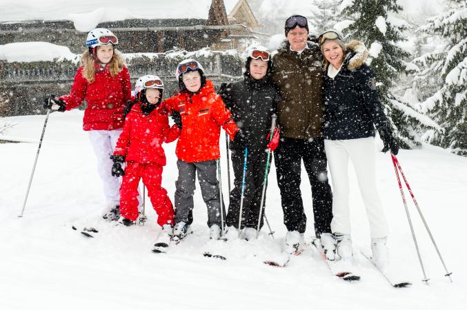 La famille royale au ski