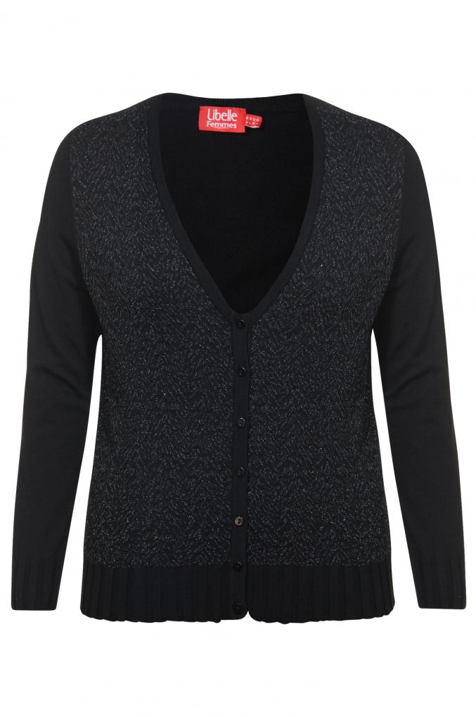 Cardigan noir pour les fêtes - 59,95 €