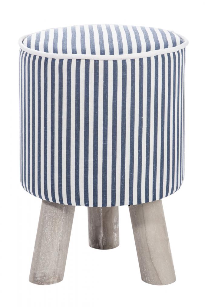 Tabouret bois et coton, h. 44 cm, 66,90 €, J-line.