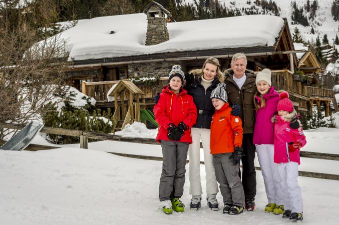 La famille royale au ski