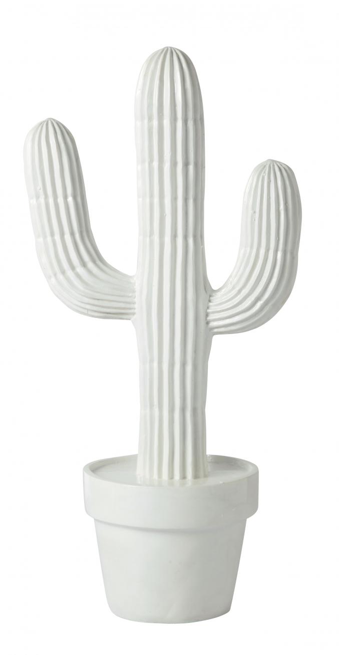 ‘Agave’, objet déco en résine blanche, h 89 cm, 129,90 €, Maisons du Monde.
