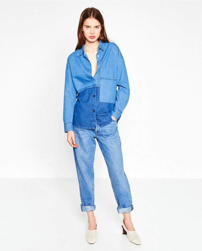 Chemise patchwork, 25,95 €, Zara.