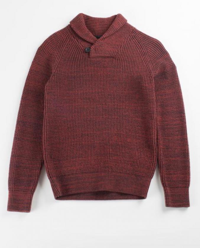 Pull tricoté avec col châle - 27,50€