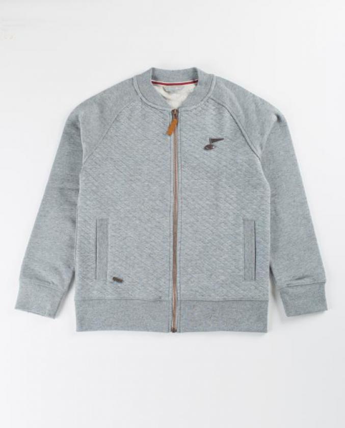 Gilet molletonné gris moucheté - 34,90€