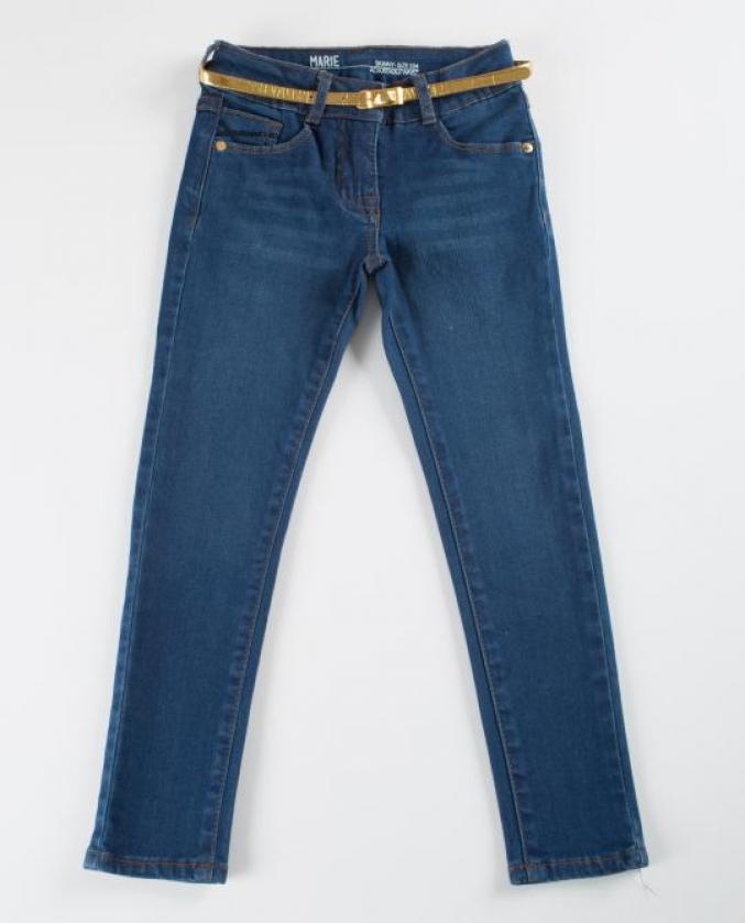 Jeans skinny avec ceinture dorée - 29,90€