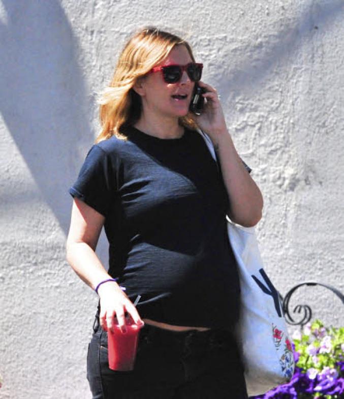 drew barrymore enceinte