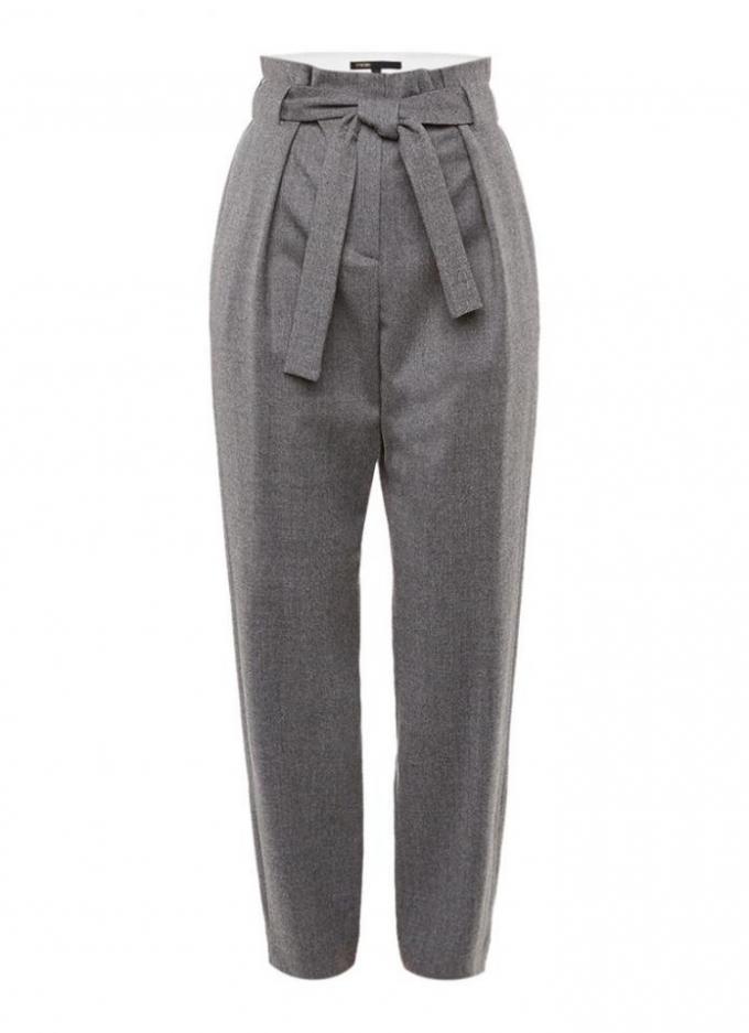 Pantalon gris taille haute, Maje, 195€