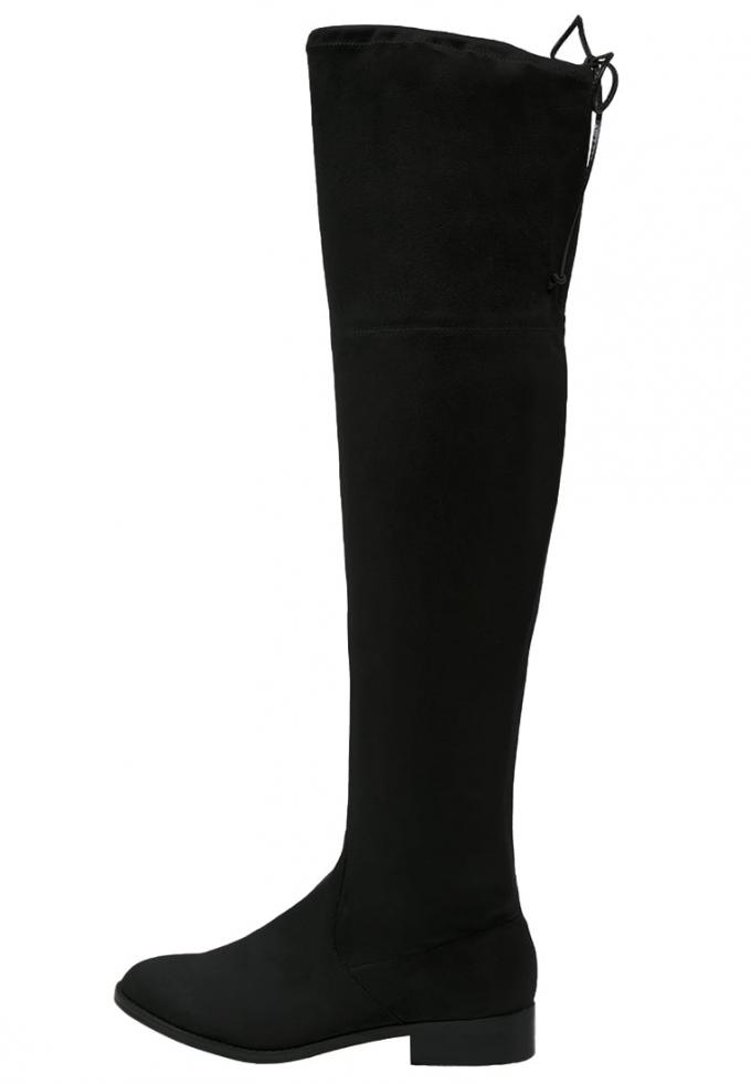 Zwarte knee boots