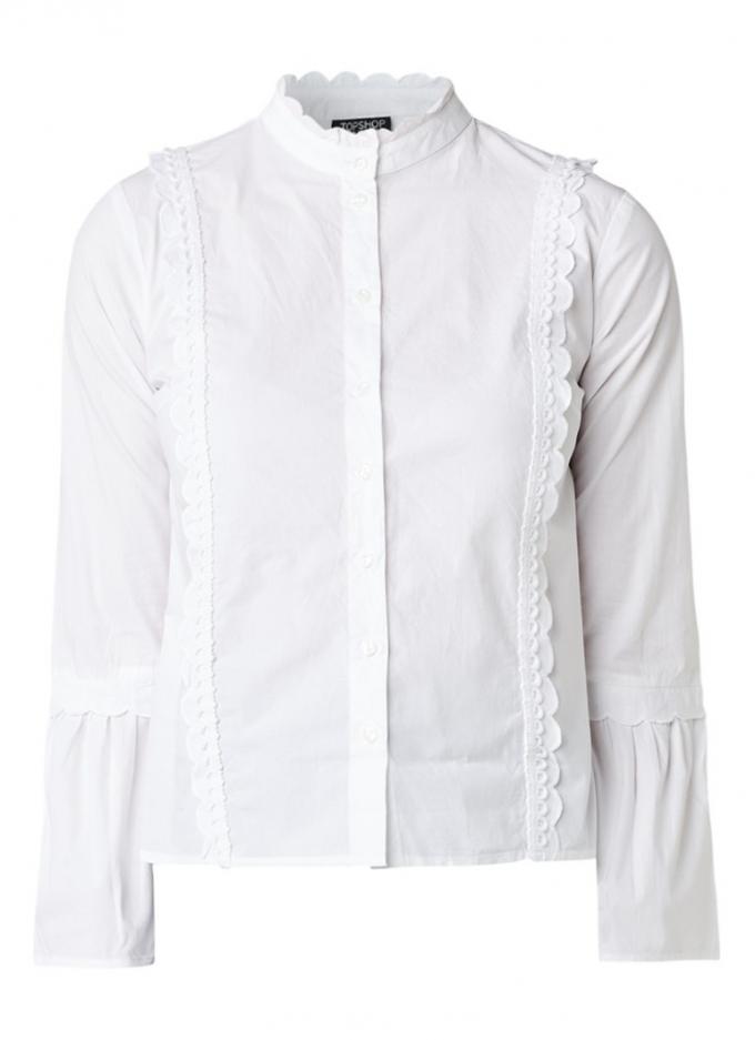 Witte blouse met franjes