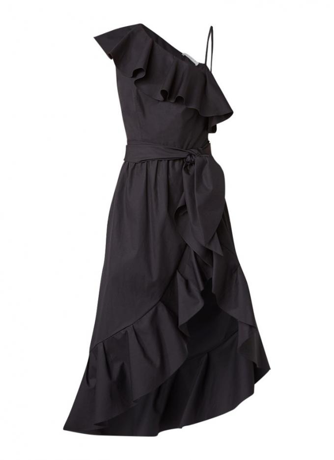 Sparen: zwarte jurk met strik