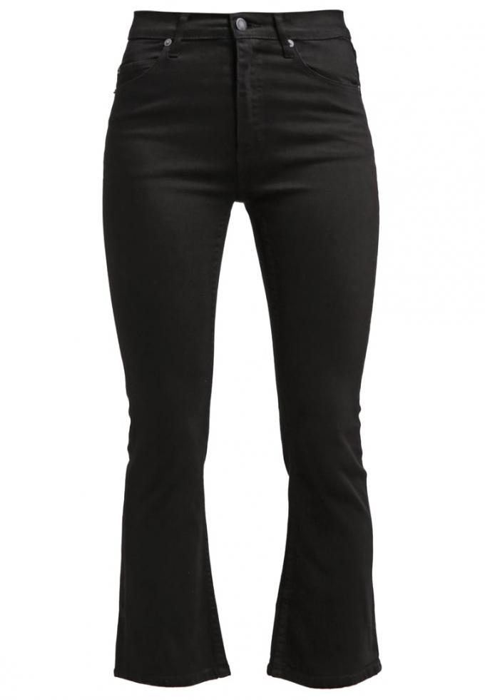Zwarte cropped boot cut jeans