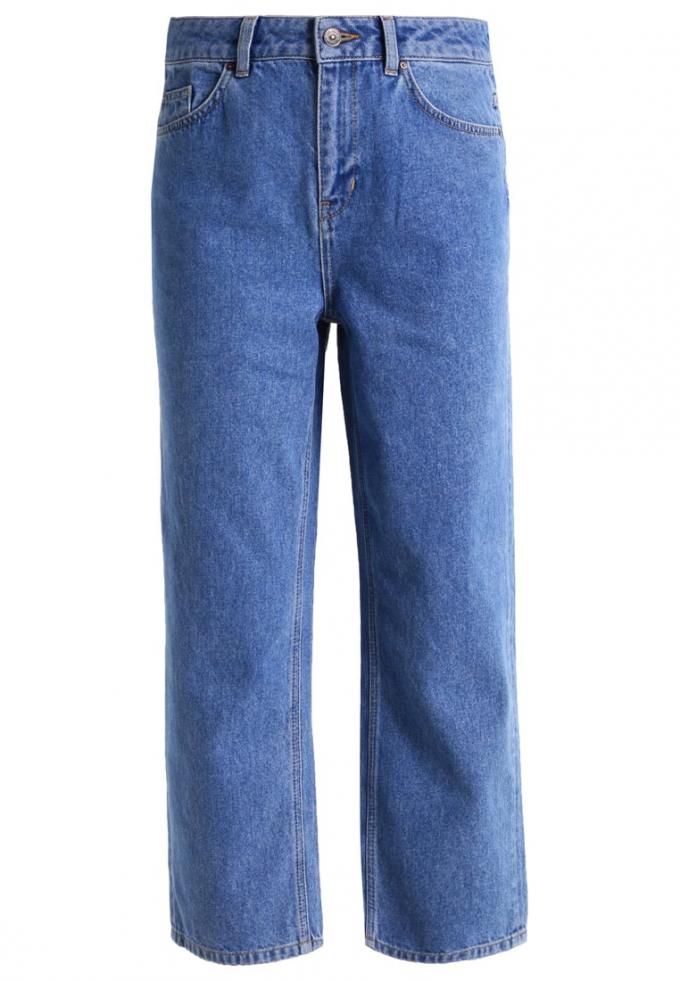 Cropped jeans met brede pijpen