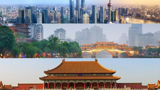 Peking, Chengdu en Shangai