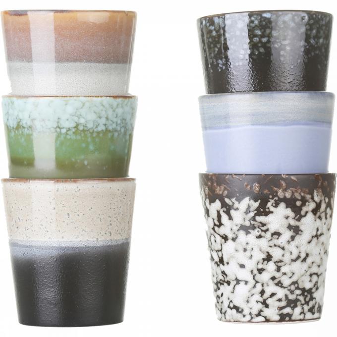 Ceramic 70's mug set
