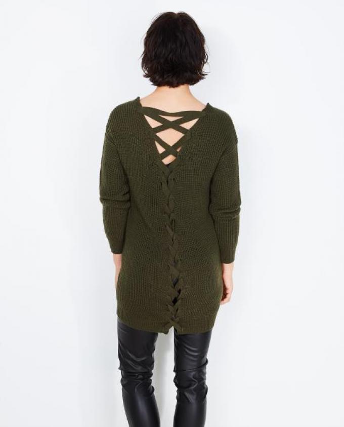 Pull en tricot lace-up