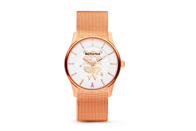 Horloge Rodania roségoud (ook in zilver)