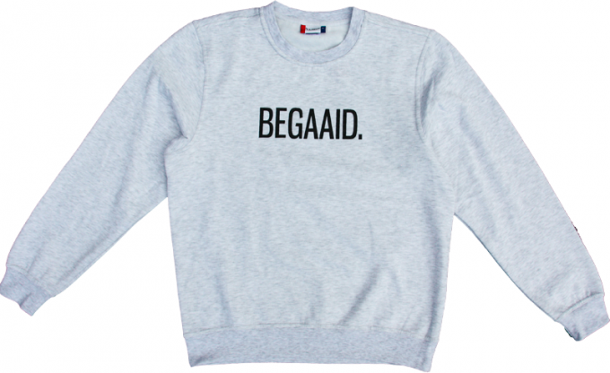 Grijze sweater 'BEGAAID.'