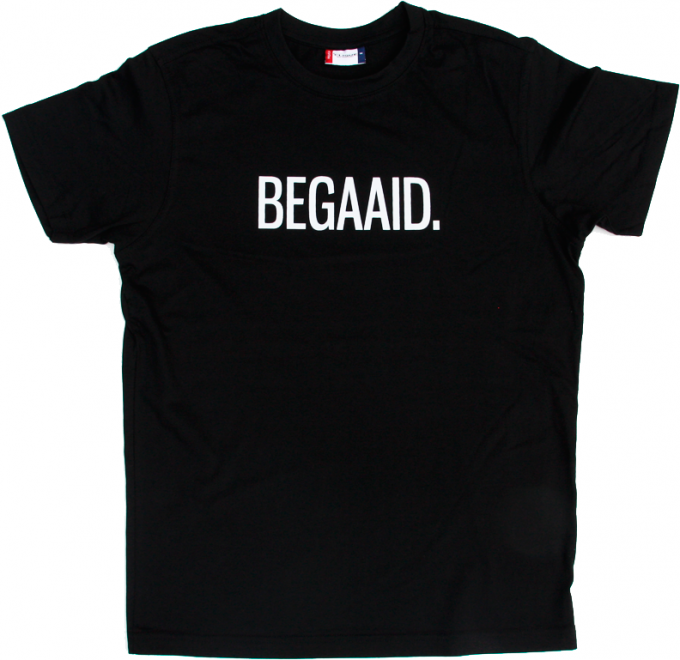 Zwart T-shirt 'BEGAAID.'