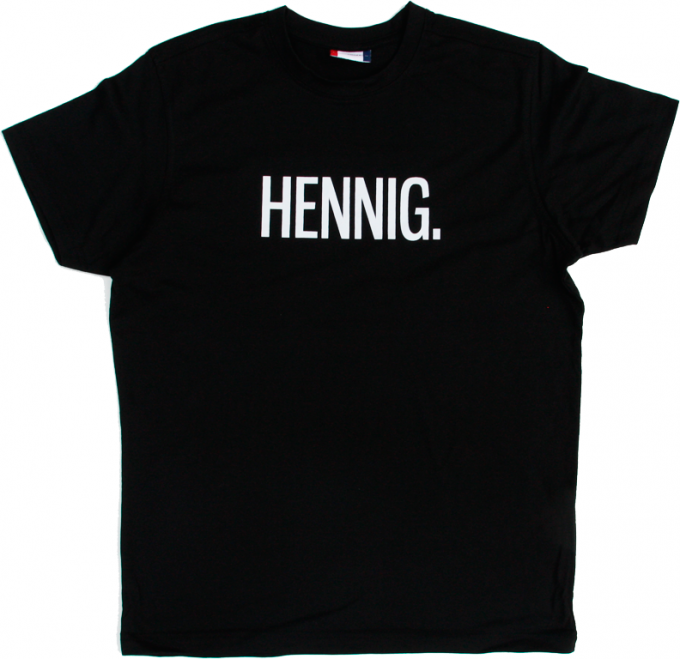 Zwart T-shirt 'HENNIG.'