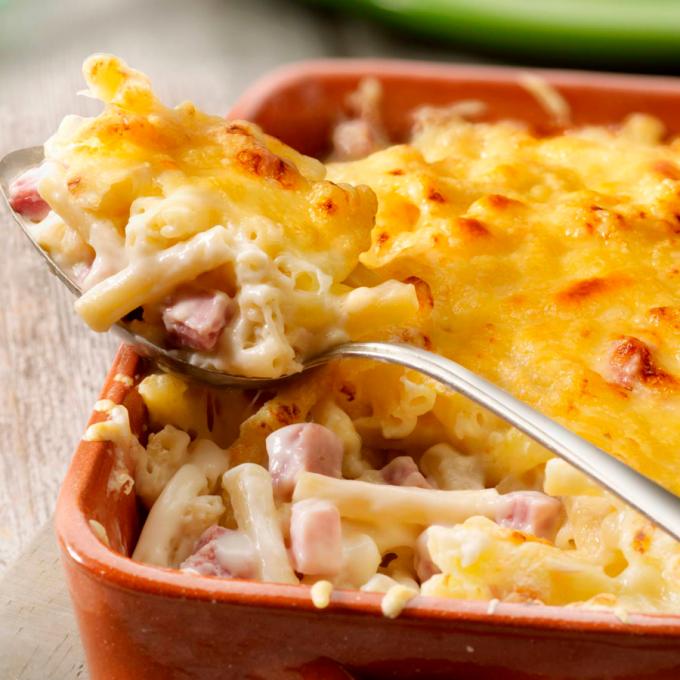 Donderdag: macaroni met ham en kaas