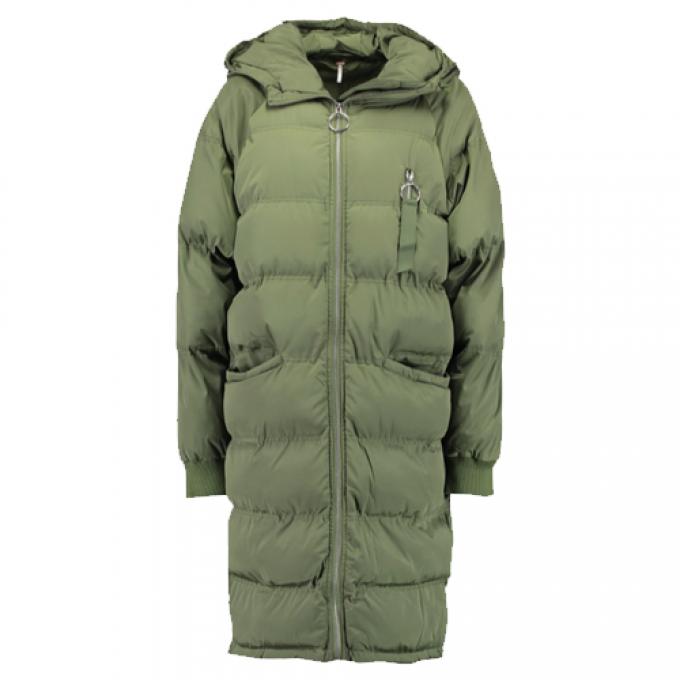 Kaki puffer coat