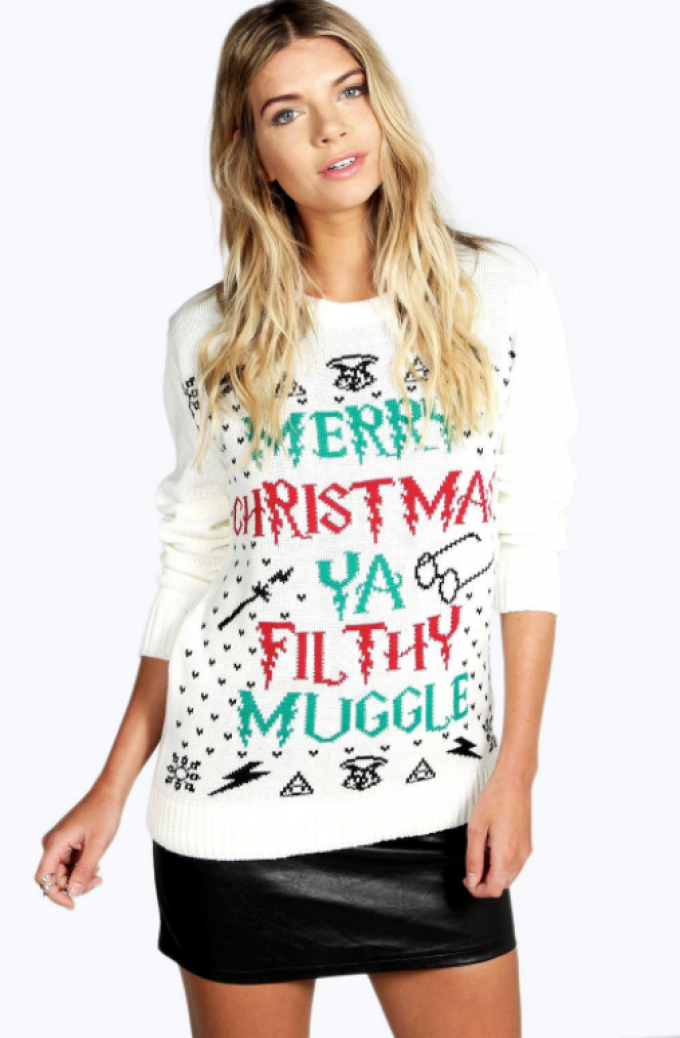 zien aantal renderen Deze (ugly) Christmas sweater is perfect voor alle Harry Potter-fans onder  ons