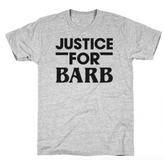 Barb heeft zelfs een eigen T-shirt