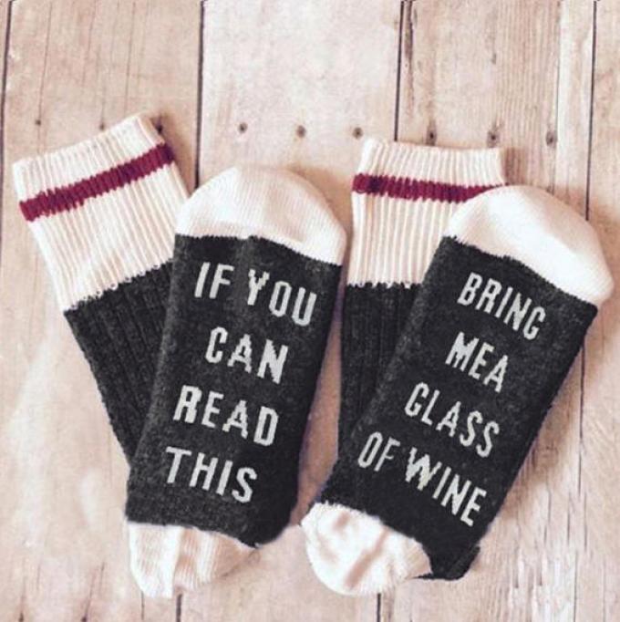 Chaussettes 'Bring Me Wine'