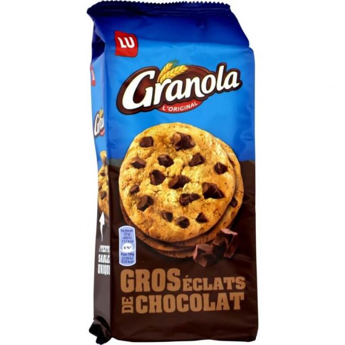 Les Granola cookies chocolat, chunks chocolat (LU)