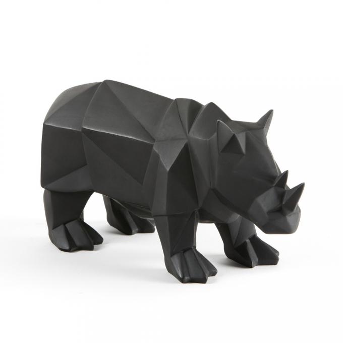 Statuette rhinocéros façon origami