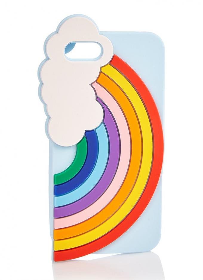 Smartphonehoes met wolkje en regenboog