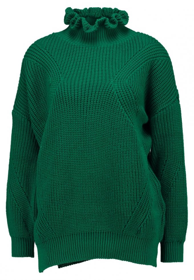 Groene sweater met franje