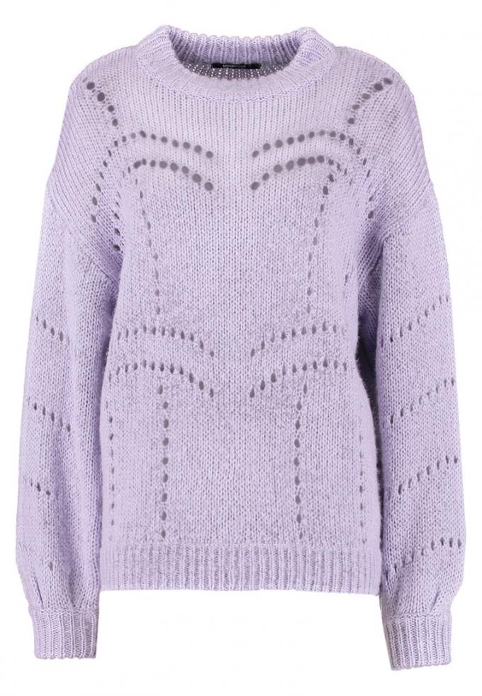 Lavendelkleurige gebreide sweater